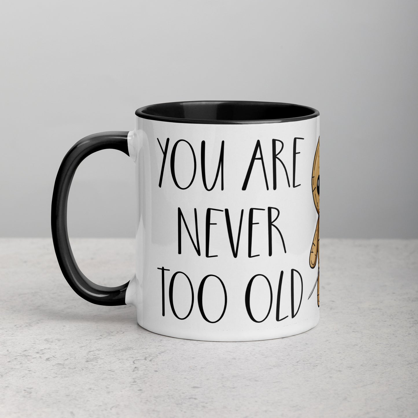 Voodoo Doll Coffee Mug: "You are never too old to play with dolls"