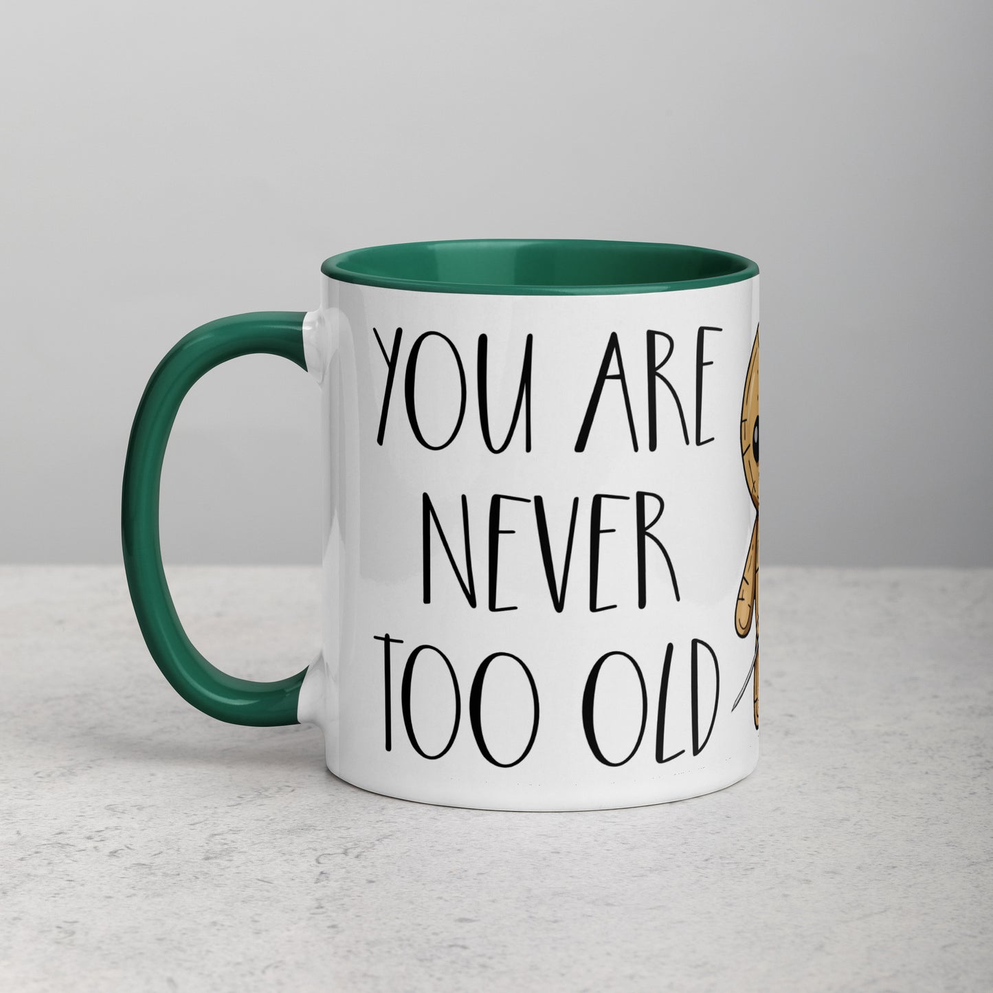 Voodoo Doll Coffee Mug: "You are never too old to play with dolls"