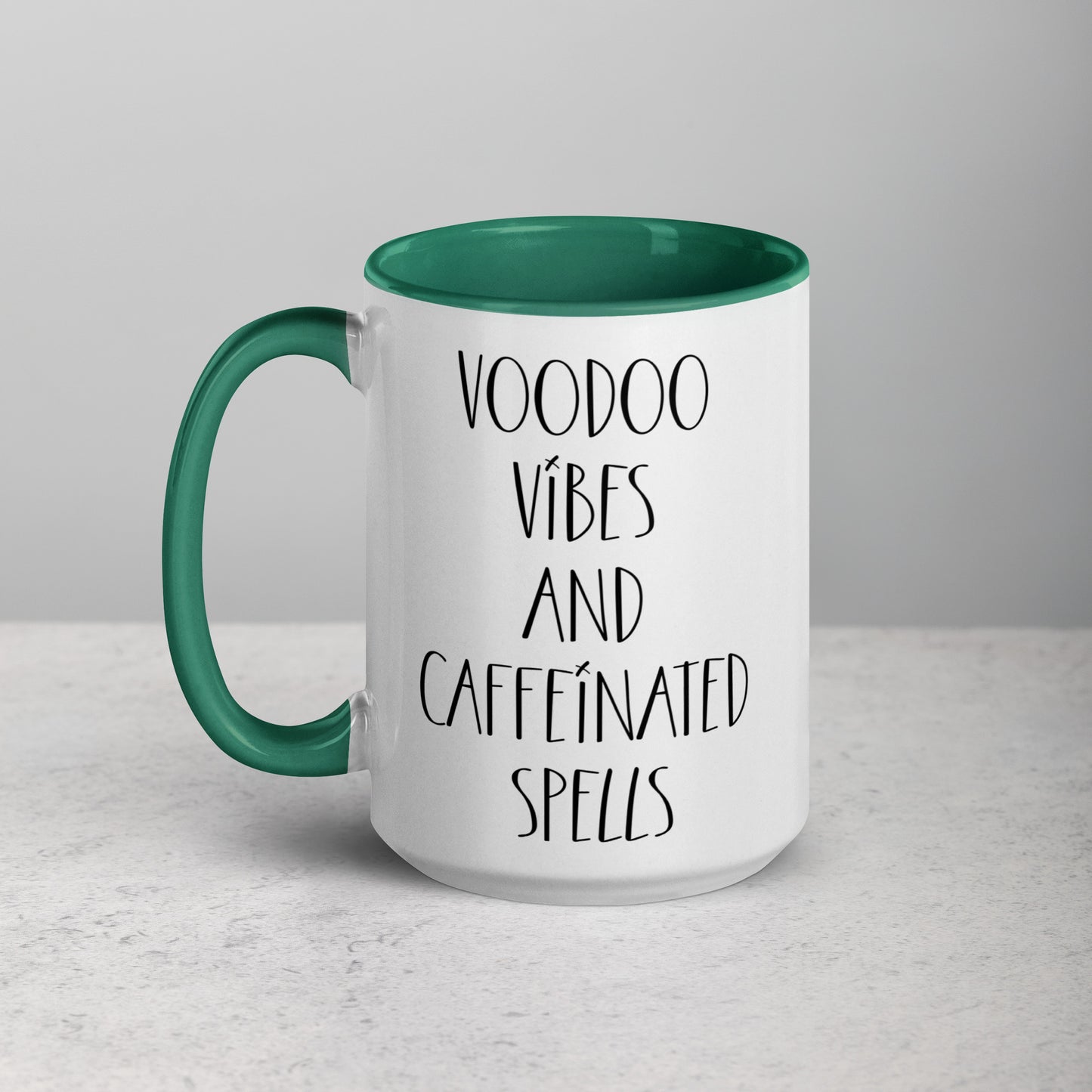 Voodoo Doll Coffee Mug: "Voodoo vibes and caffeinated spells"