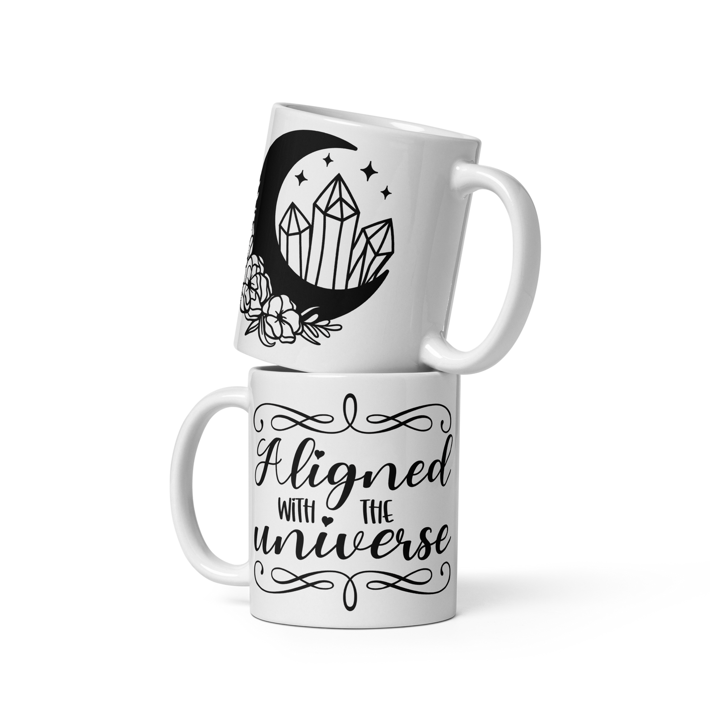 Mystical Moon Mug "Aligned with the Universe"