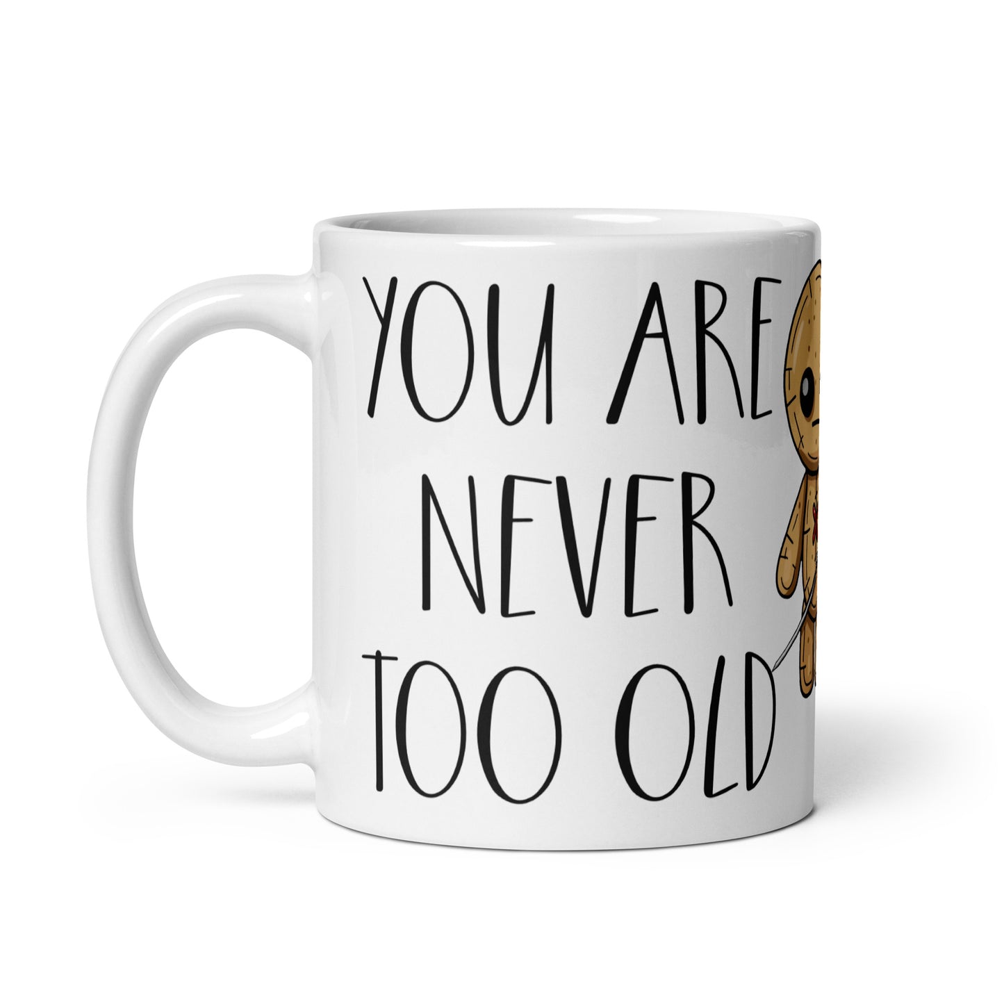 Voodoo Doll Coffee Mug: "You are never too old to play with dolls"