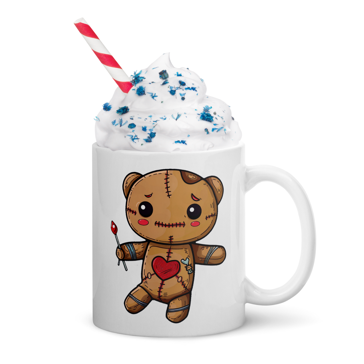 Voodoo Doll Coffee Mug: "Turning curses into coffee breaks"