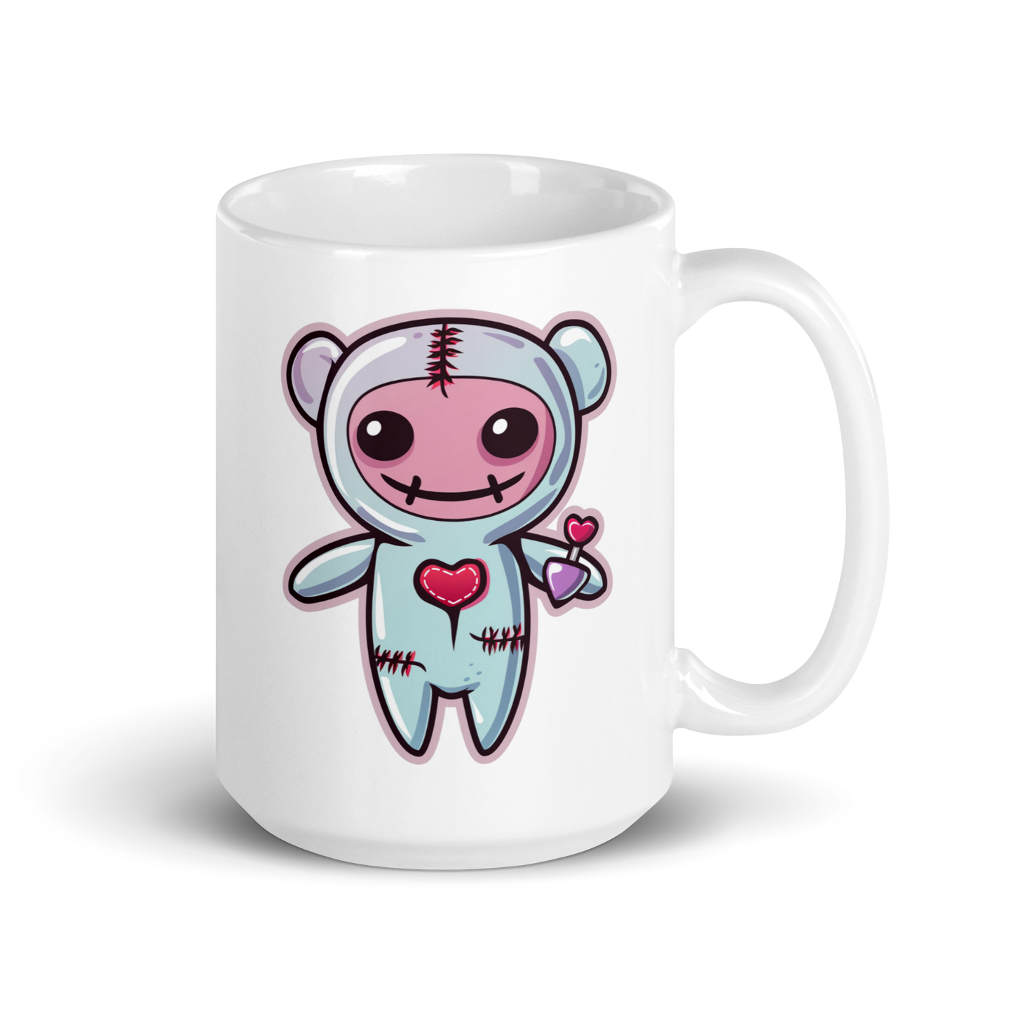 Voodoo Doll Coffee Mug: "Voodoo vibes and caffeinated spells"