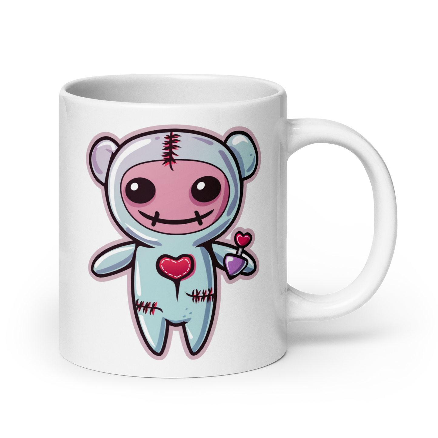 Voodoo Doll Coffee Mug: "Voodoo vibes and caffeinated spells"