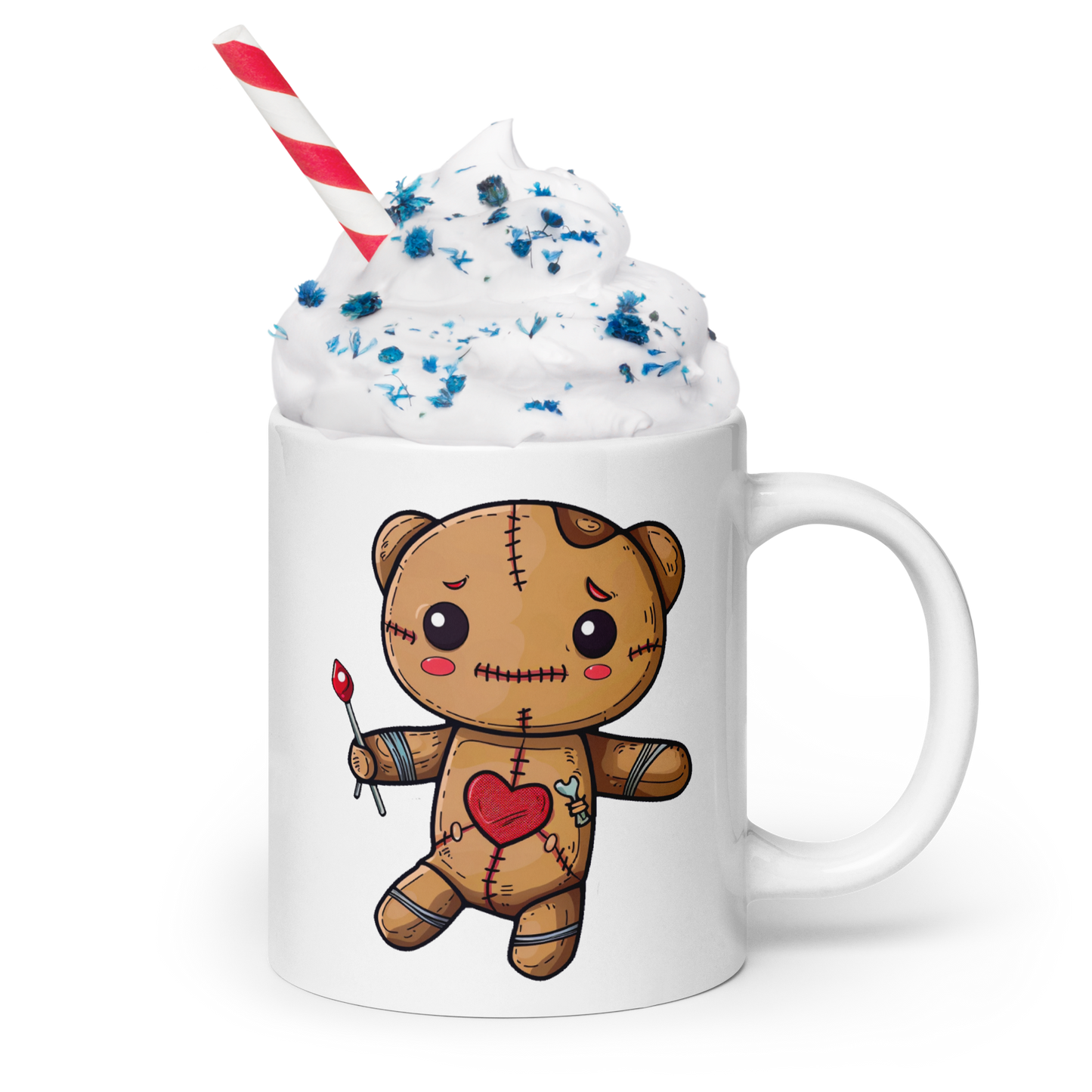 Voodoo Doll Coffee Mug: "Turning curses into coffee breaks"