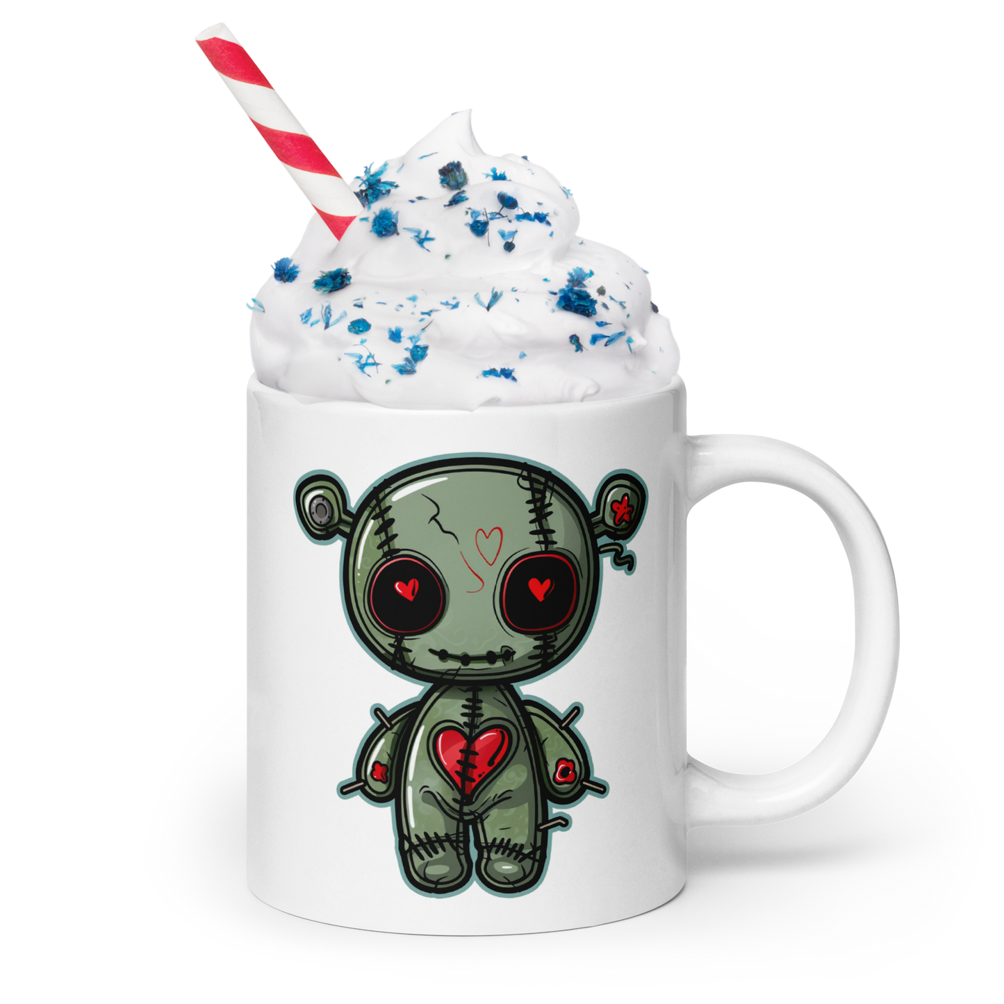 Voodoo Doll Coffee Mug: "Sip, stitch, and summon the magic within"