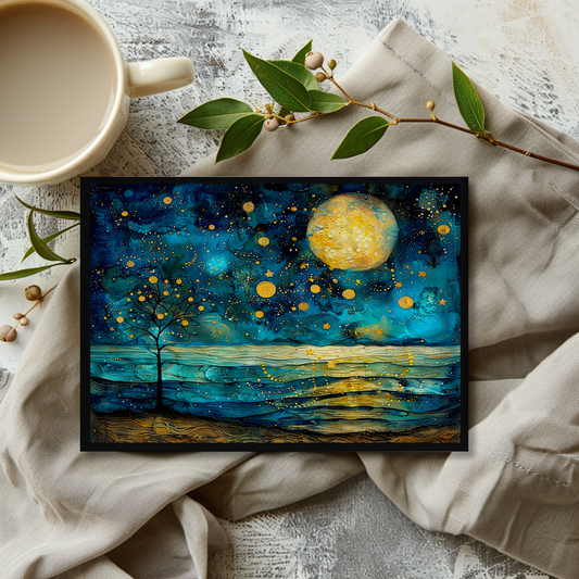 Whimsical Night View Greeting Card