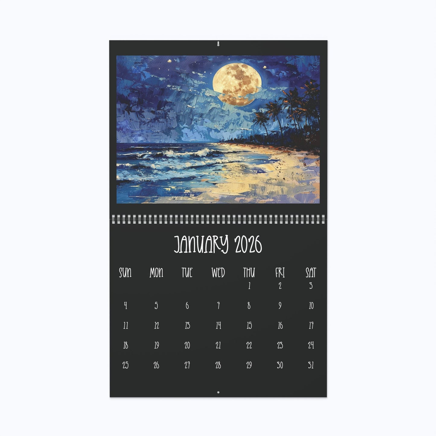 2026 Full Moon Wall Calendar