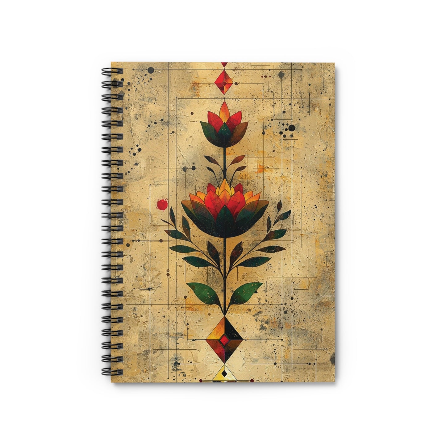 Geometric Flower Spiralbound Notebook