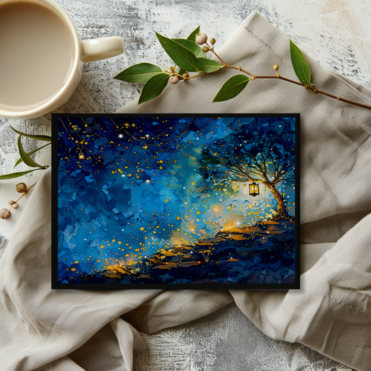 Magical Celestial Night Greeting Card