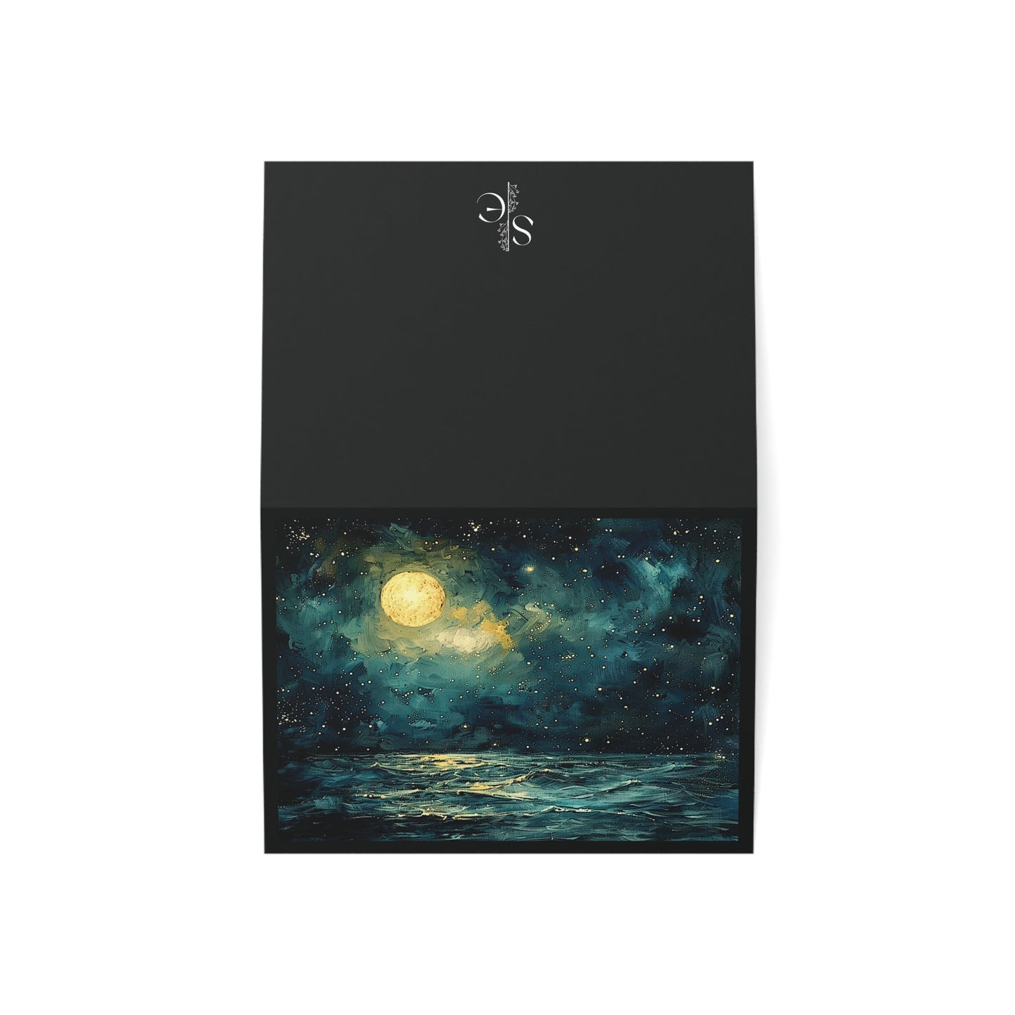 Oceanic Night View Greeting Card