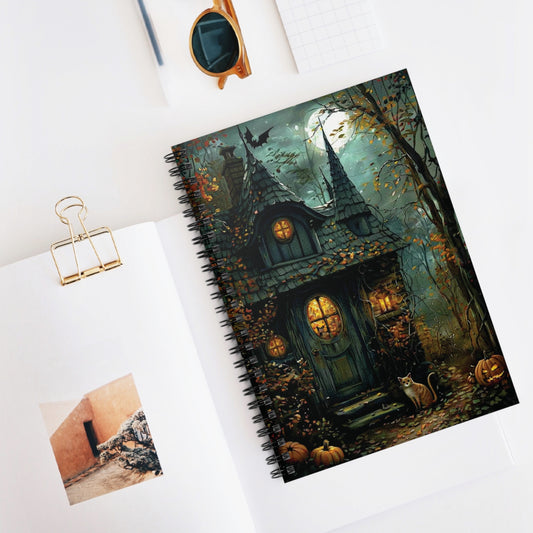 Autumn Cottage Themed Spiralbound Notebook