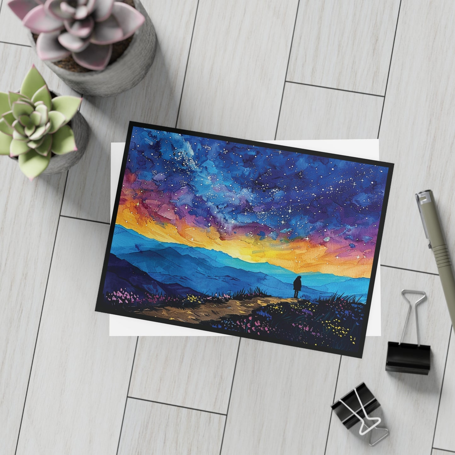 Colorful Night Sky Postcard Pack