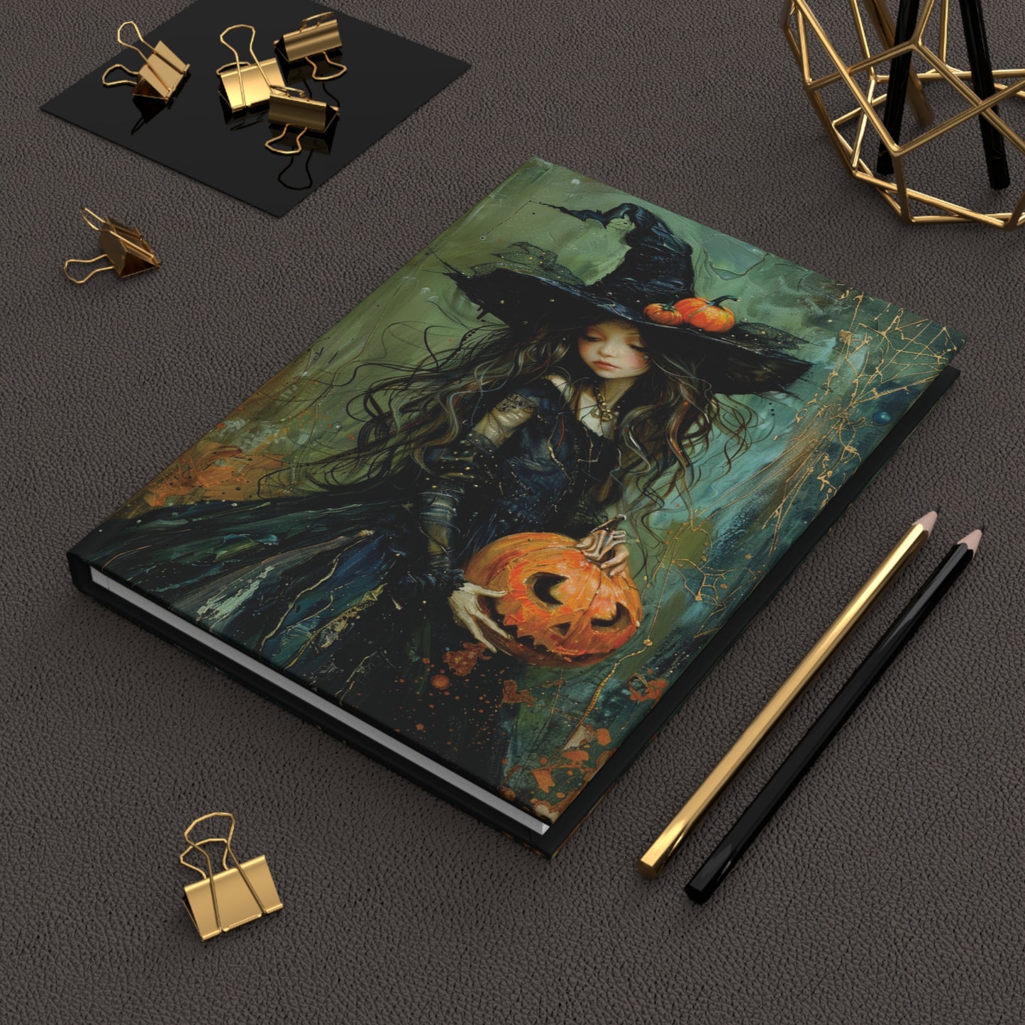 Halloween Witch Themed Hardcover Journal