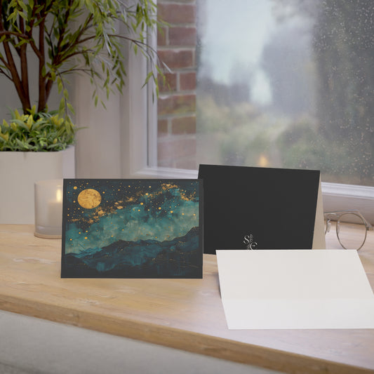 Full Moon Ocean-scape Greeting Card