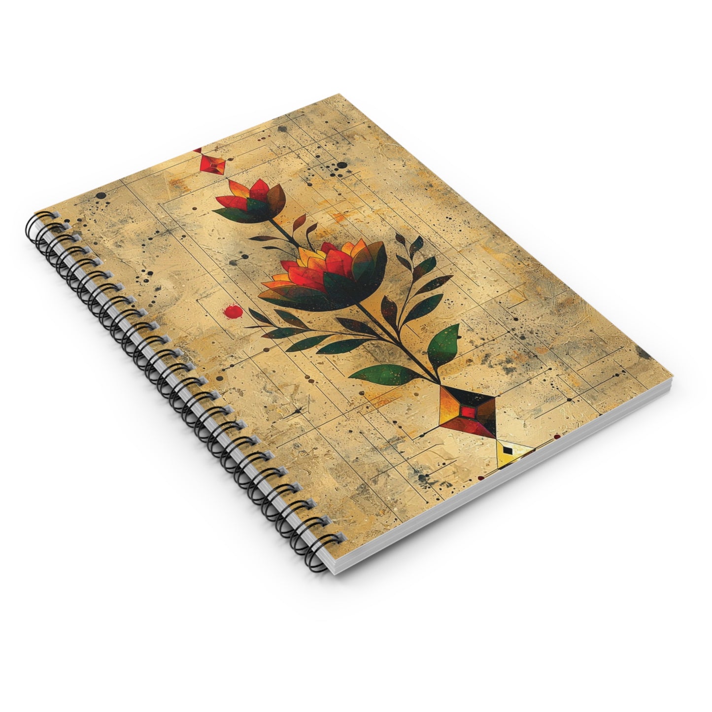 Geometric Flower Spiralbound Notebook