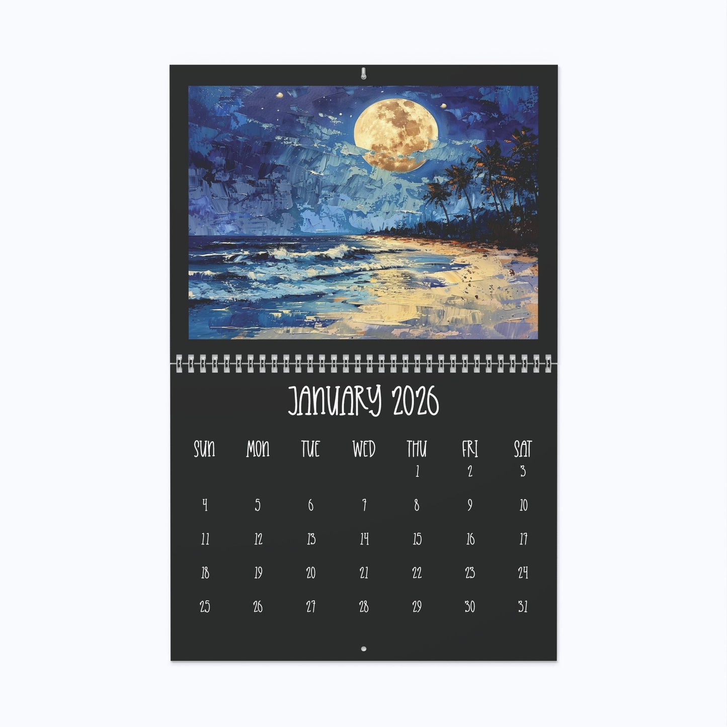 2026 Full Moon Wall Calendar
