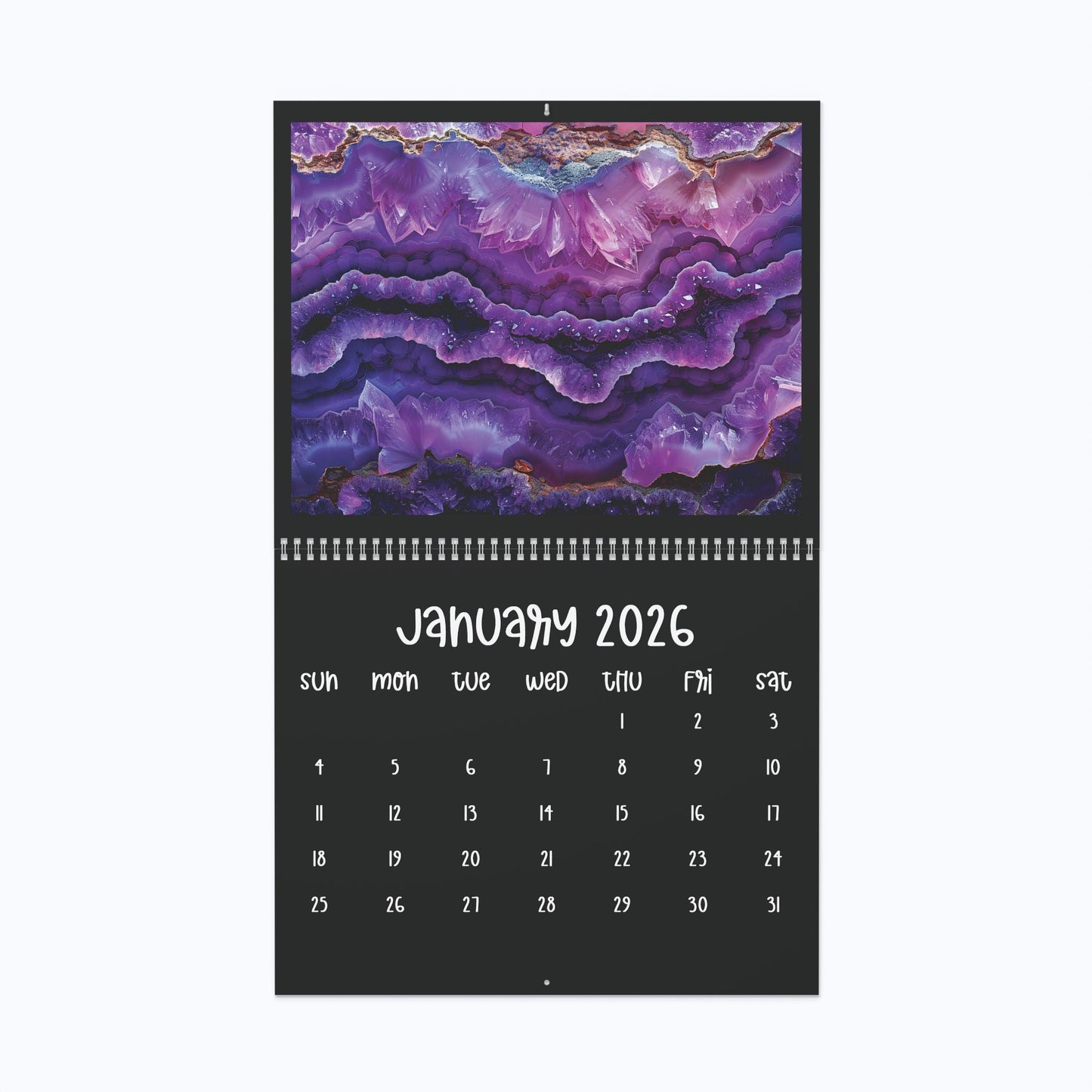 2026 Gemstone Wall Calendar