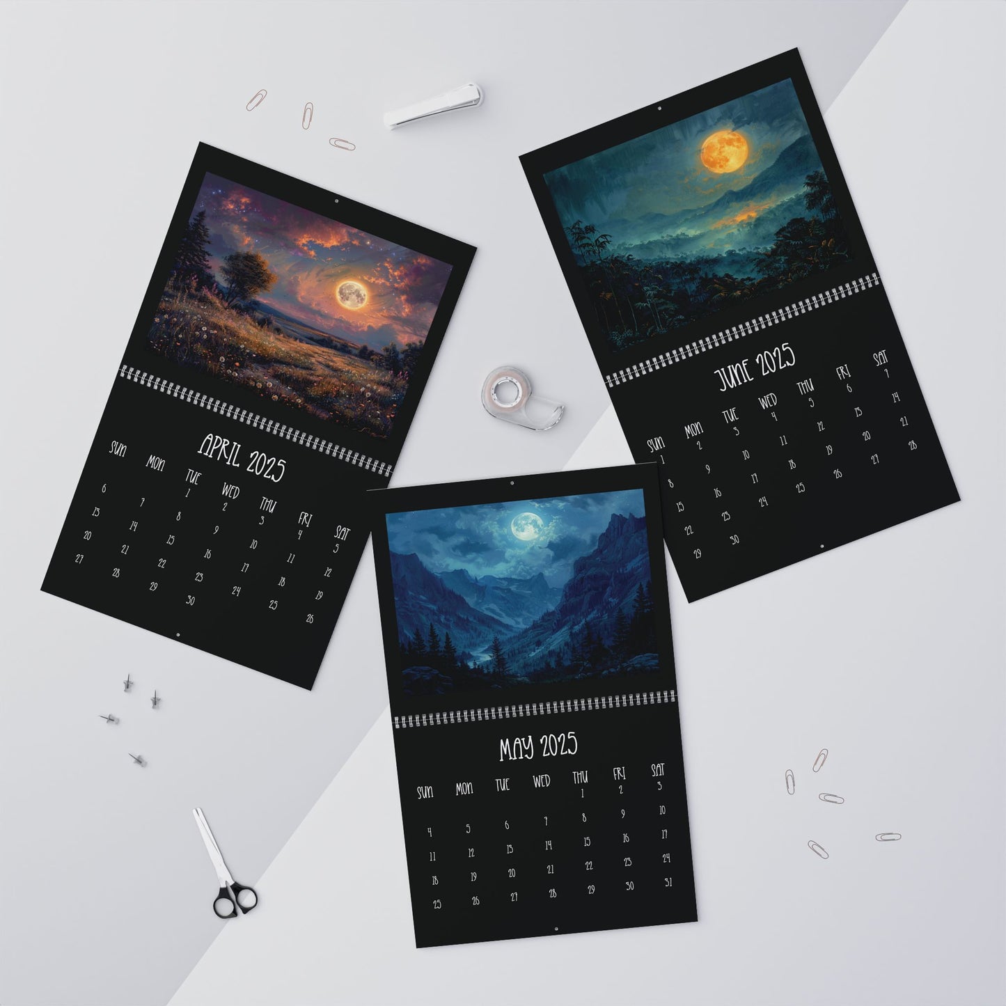 2025 Full Moon Wall Calendar