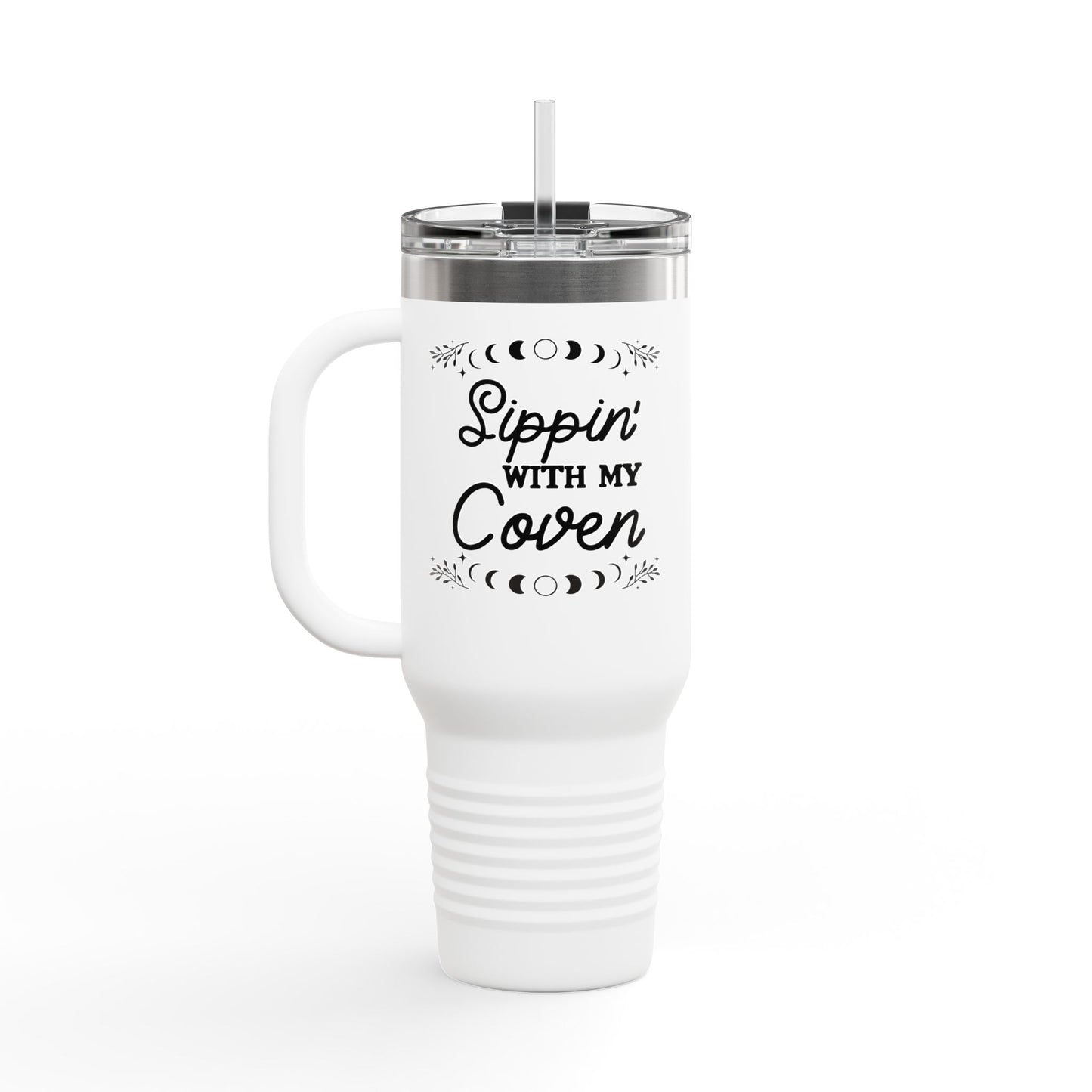 Sippin' with my Coven Bachelorette Tumbler: "Broomstick Brigade" Insulated Travel Mug, 40oz