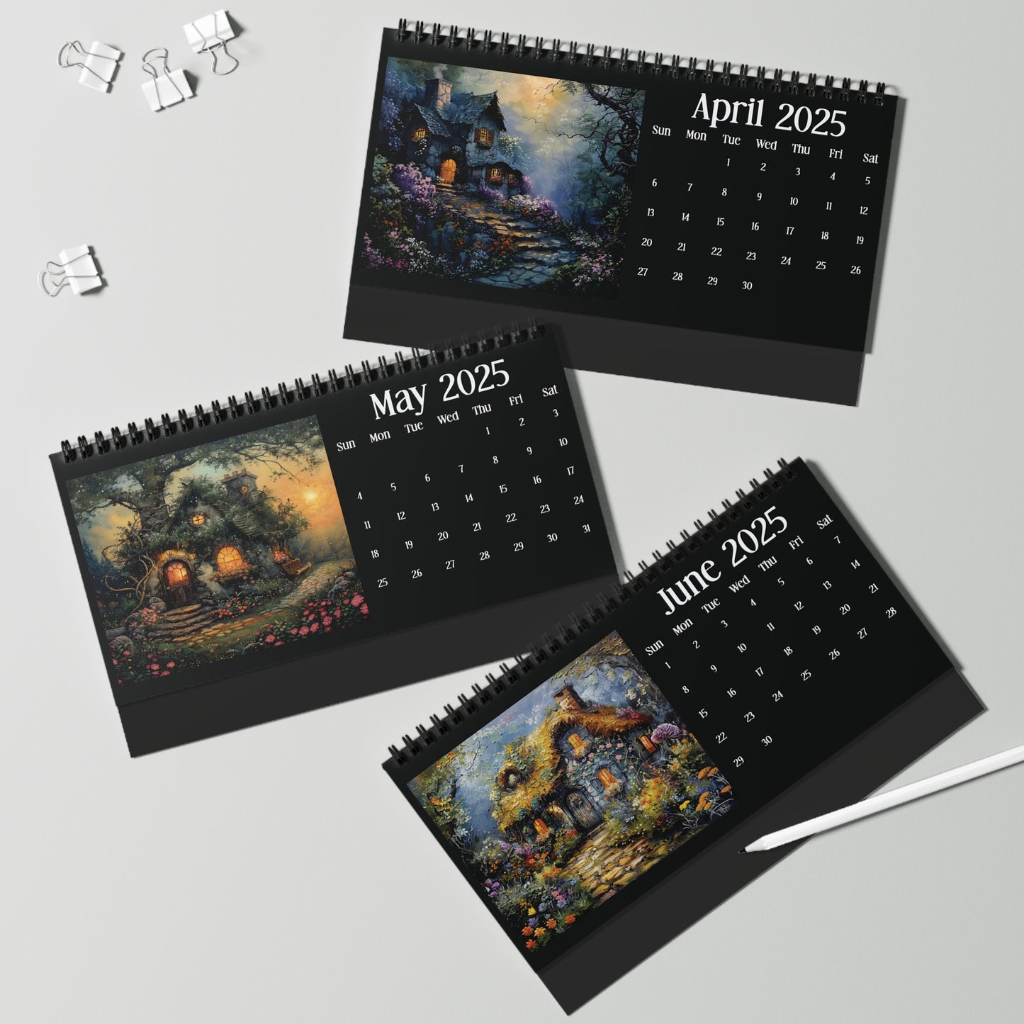 2025 Seasons of Cottages Desk Calendar