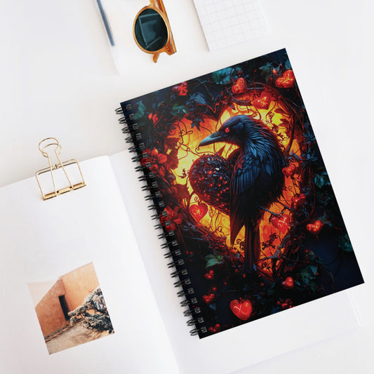 Heart Crow Spiralbound Notebook