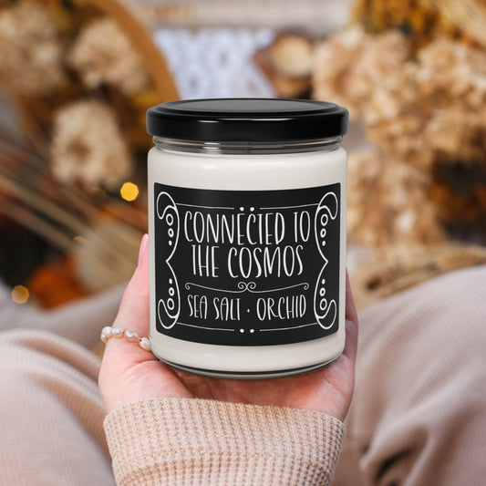 Spiritual Candle "Connected to the cosmos" Scented and Unscented Options 9oz Soy Wax