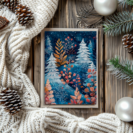 Winter Holiday Greeting Card