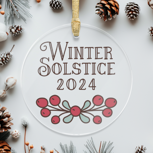 2024 Winter Solstice Clear Acrylic Ornament