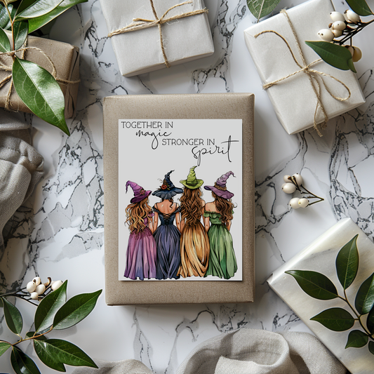 Witchy Greeting Card Pack "Together in magic Stronger in spirit"