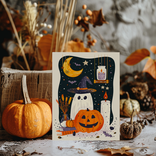 Retro Halloween Postcard Pack