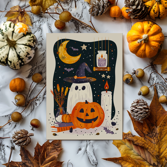 Retro Halloween Greeting Card