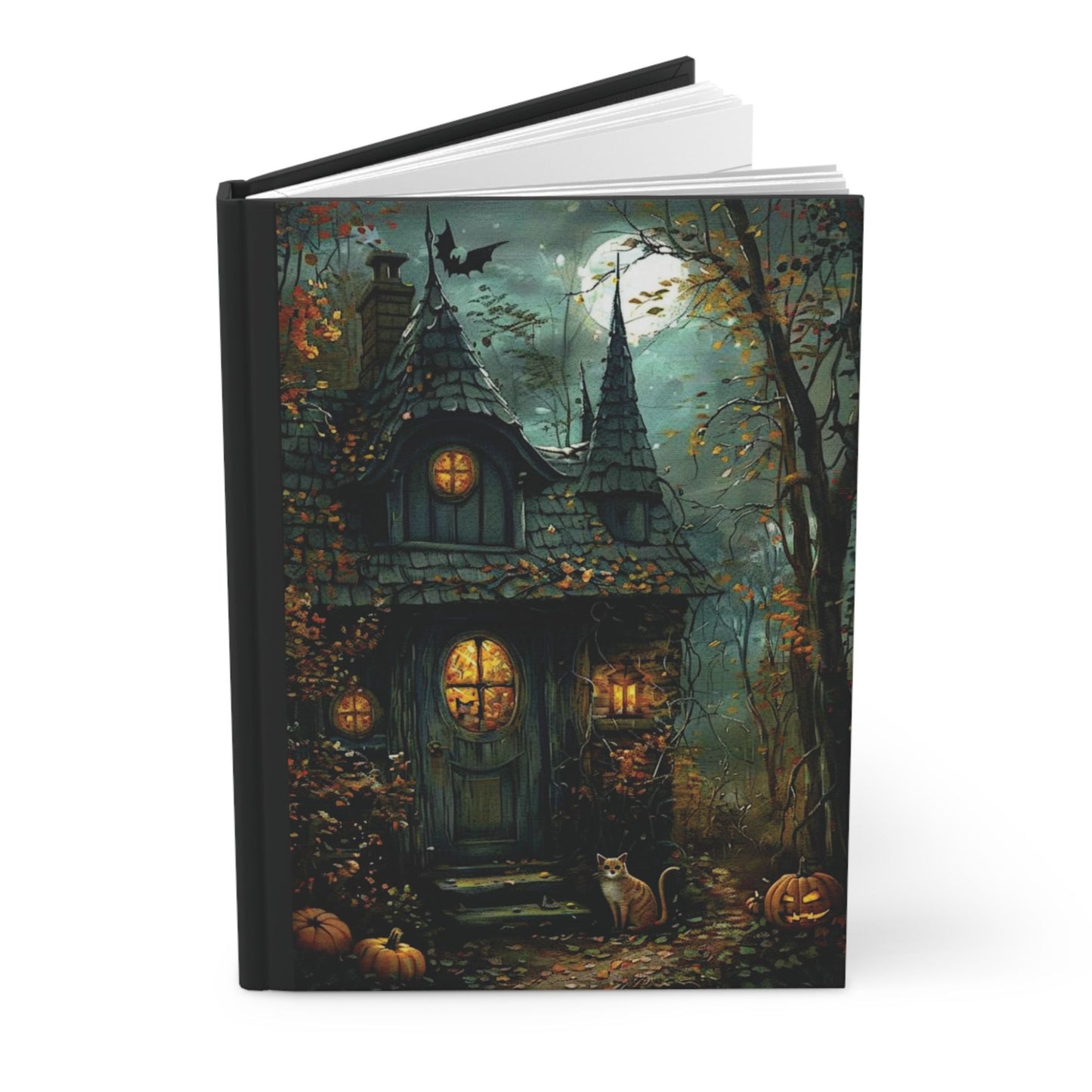 Autumn Cottage Themed Hardcover Joournal