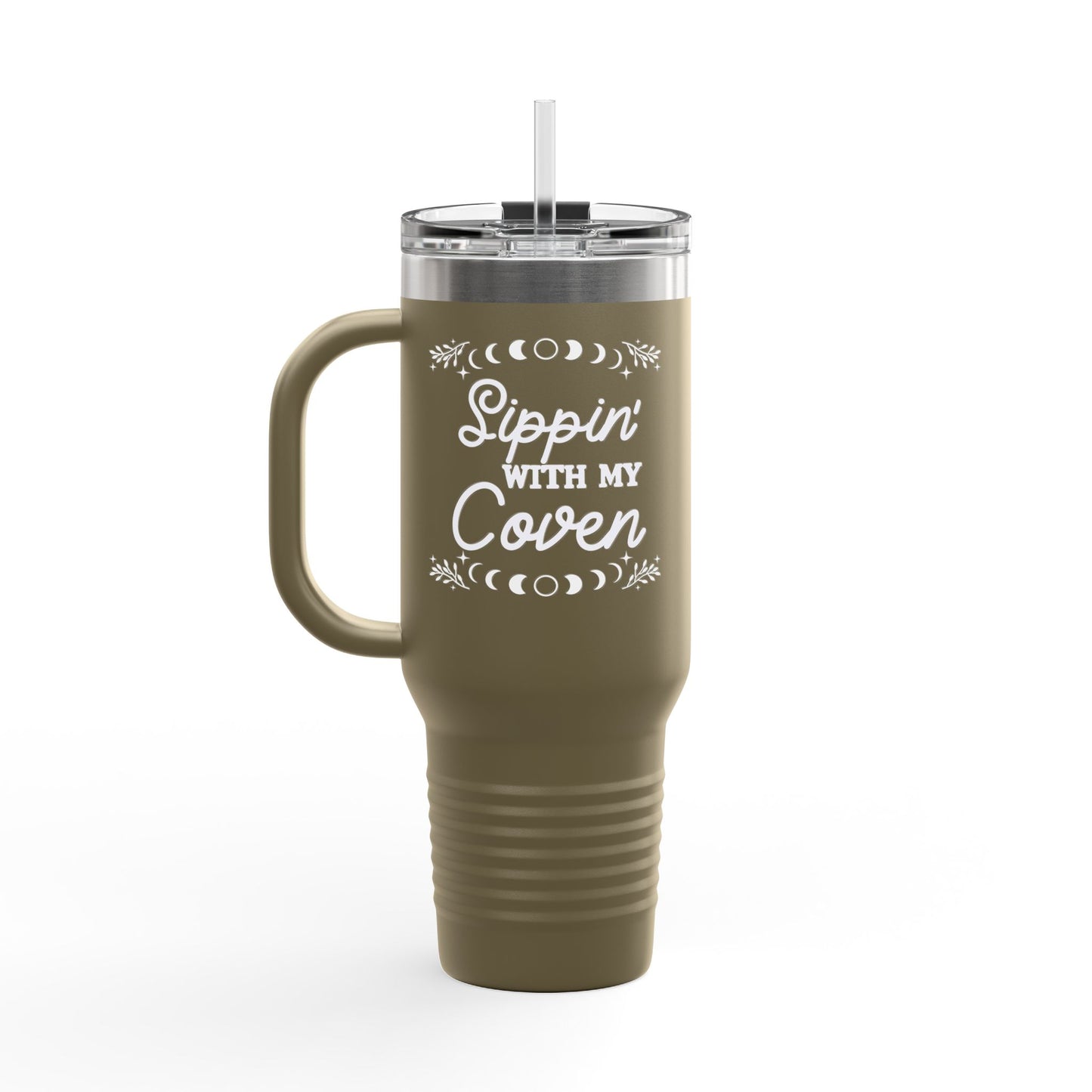 Sippin' with my Coven Bachelorette Tumbler: "Broomstick Brigade" Insulated Travel Mug, 40oz
