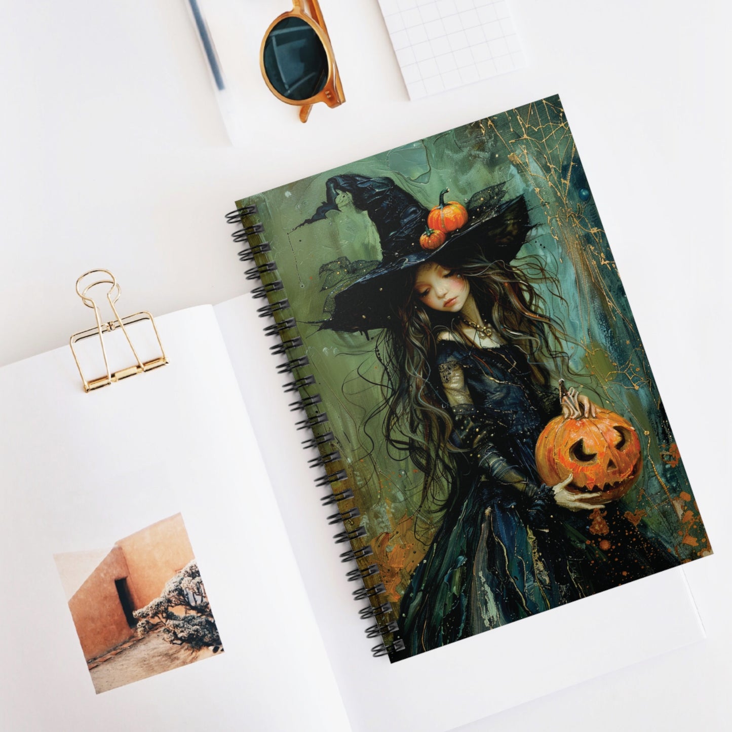 Halloween Witch Themed Spiralbound Notebook