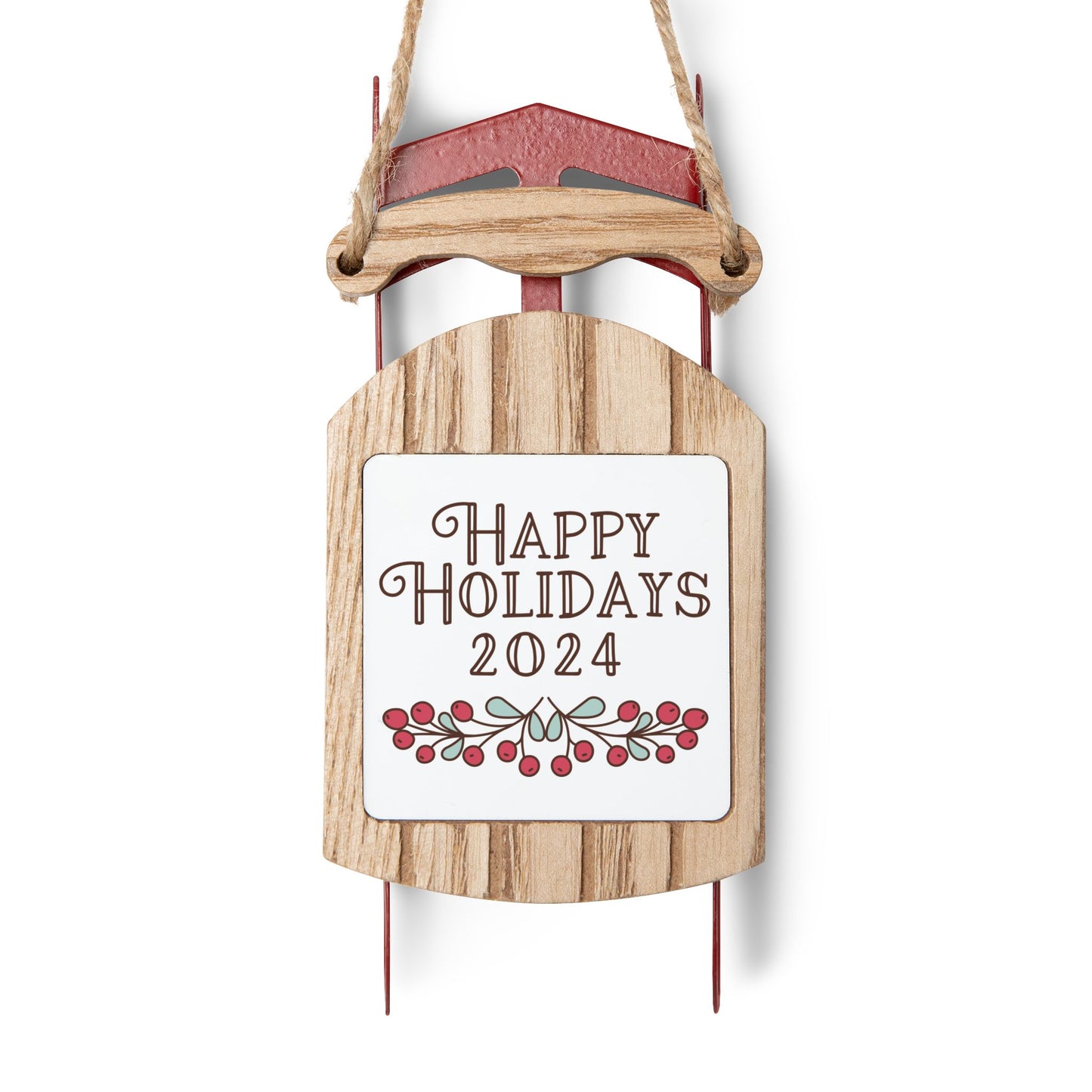 2024 Happy Holidays Sled Ornament