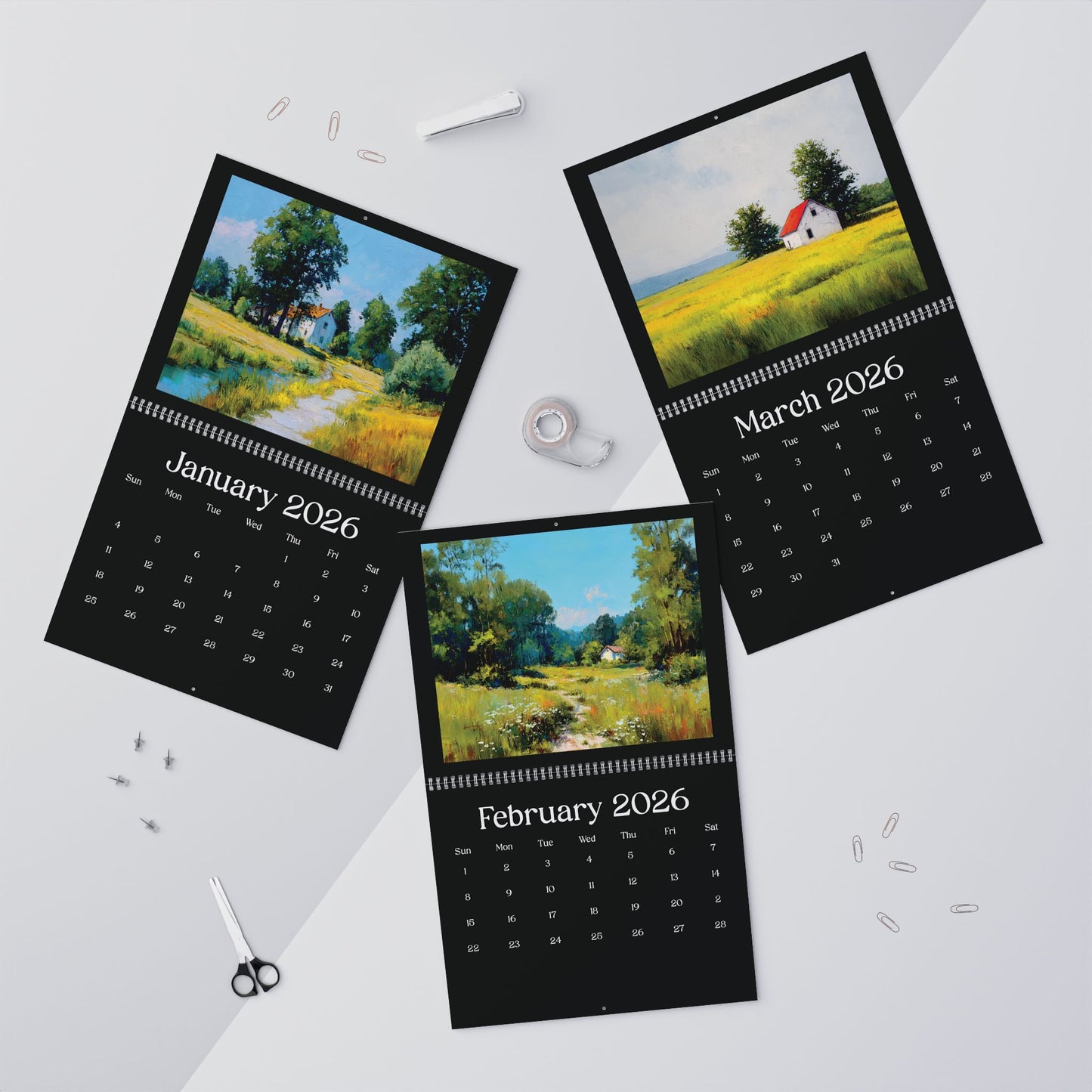 2026 Scenery Wall Calendar