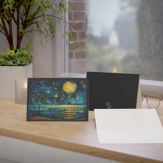 Whimsical Night View Greeting Card