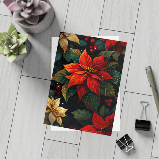 Holiday Poinsettia Postcard Pack