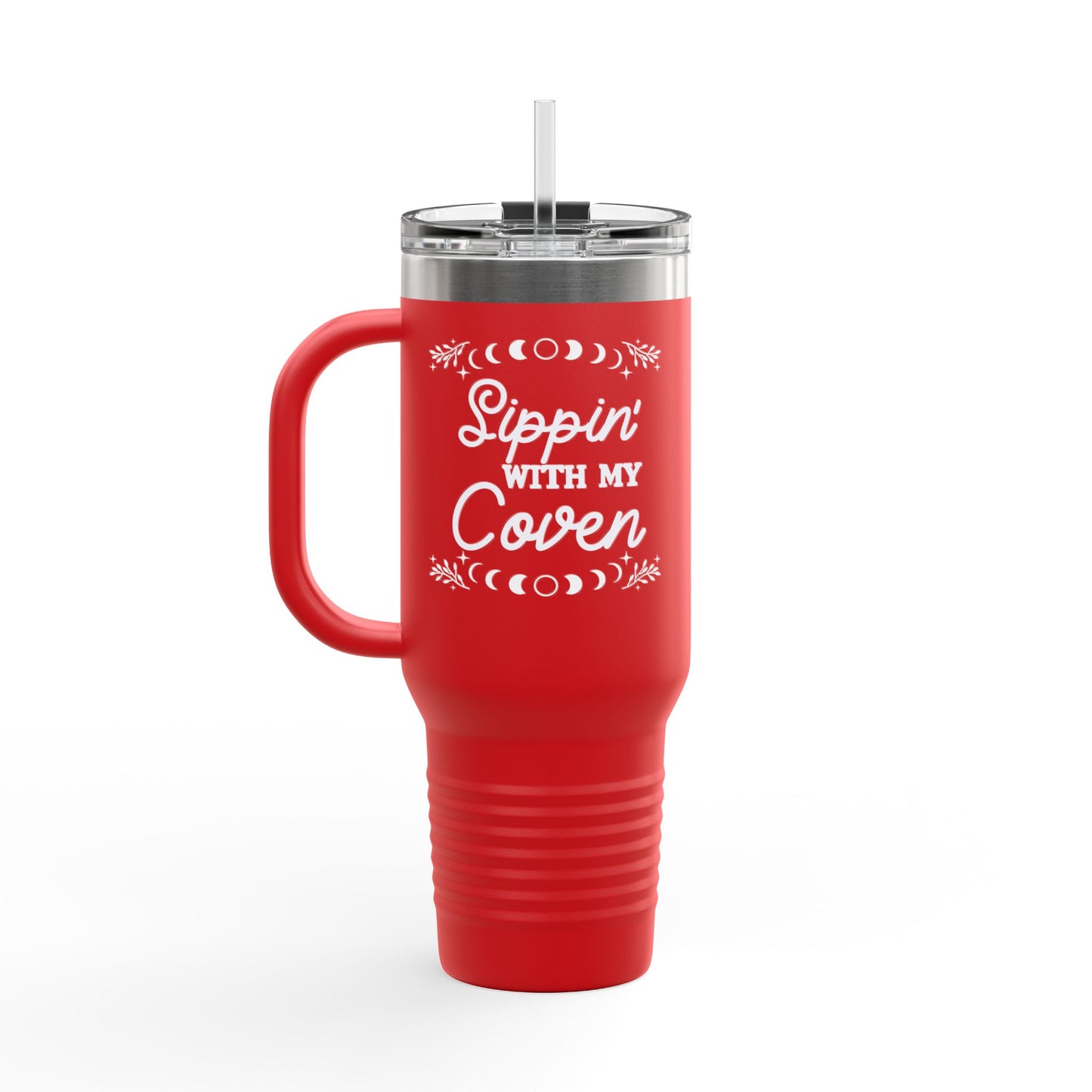 Sippin' with my Coven Bachelorette Tumbler: "Broomstick Brigade" Insulated Travel Mug, 40oz
