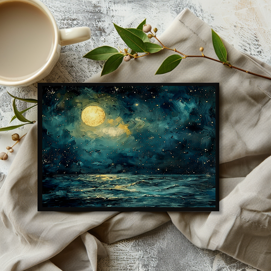 Oceanic Night View Greeting Card