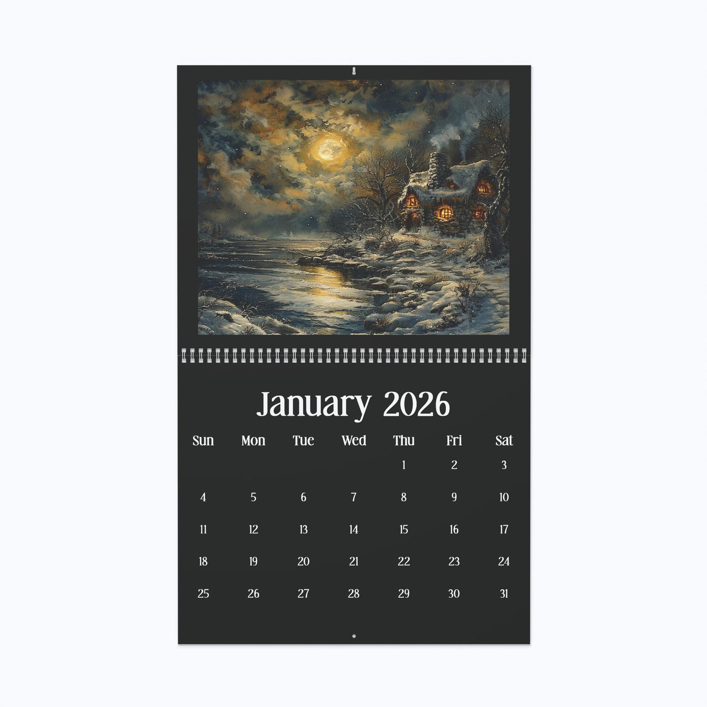 2026 Seasons of Cottages Wall Calendar