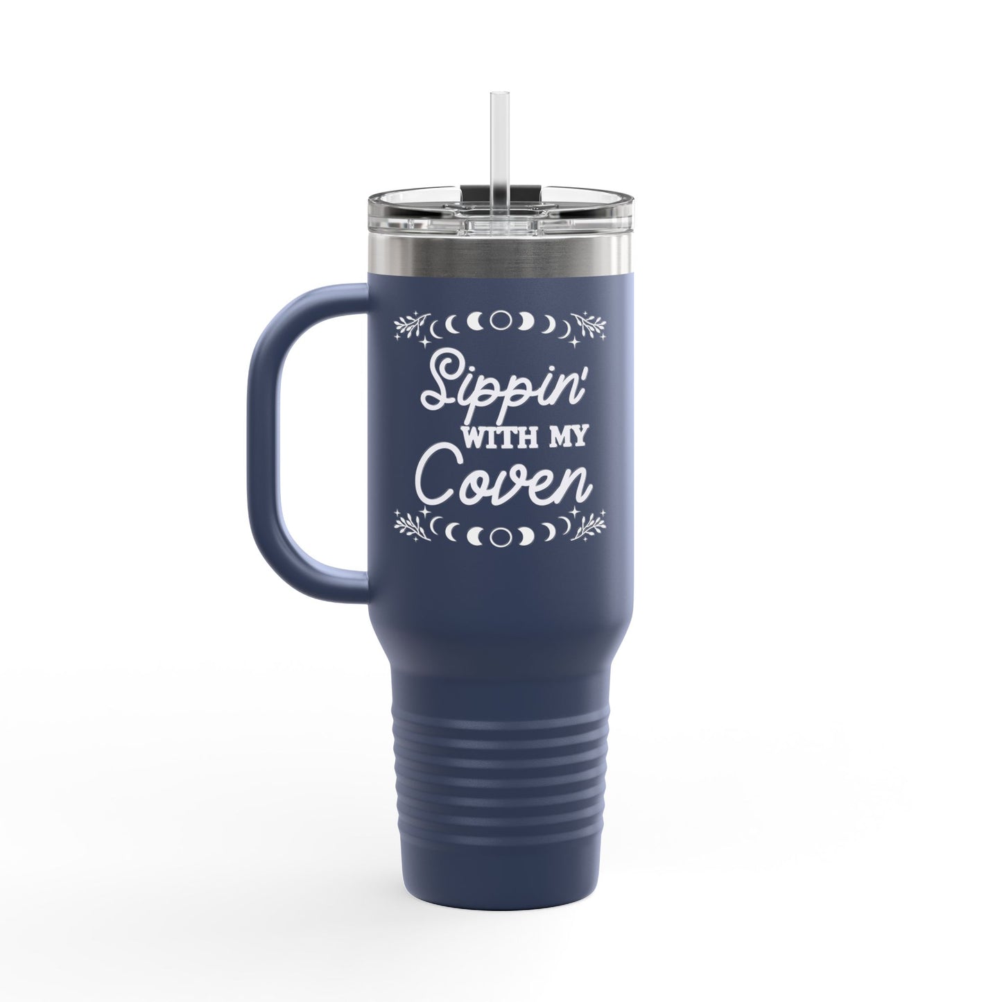 Sippin' with my Coven Bachelorette Tumbler: "Broomstick Brigade" Insulated Travel Mug, 40oz