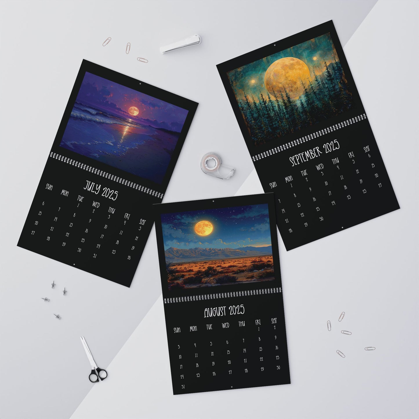 2025 Full Moon Wall Calendar