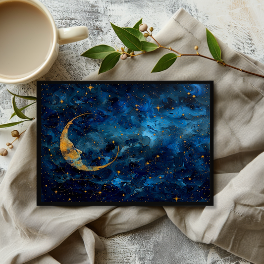 Celestial Lunar Sky Greeting Card