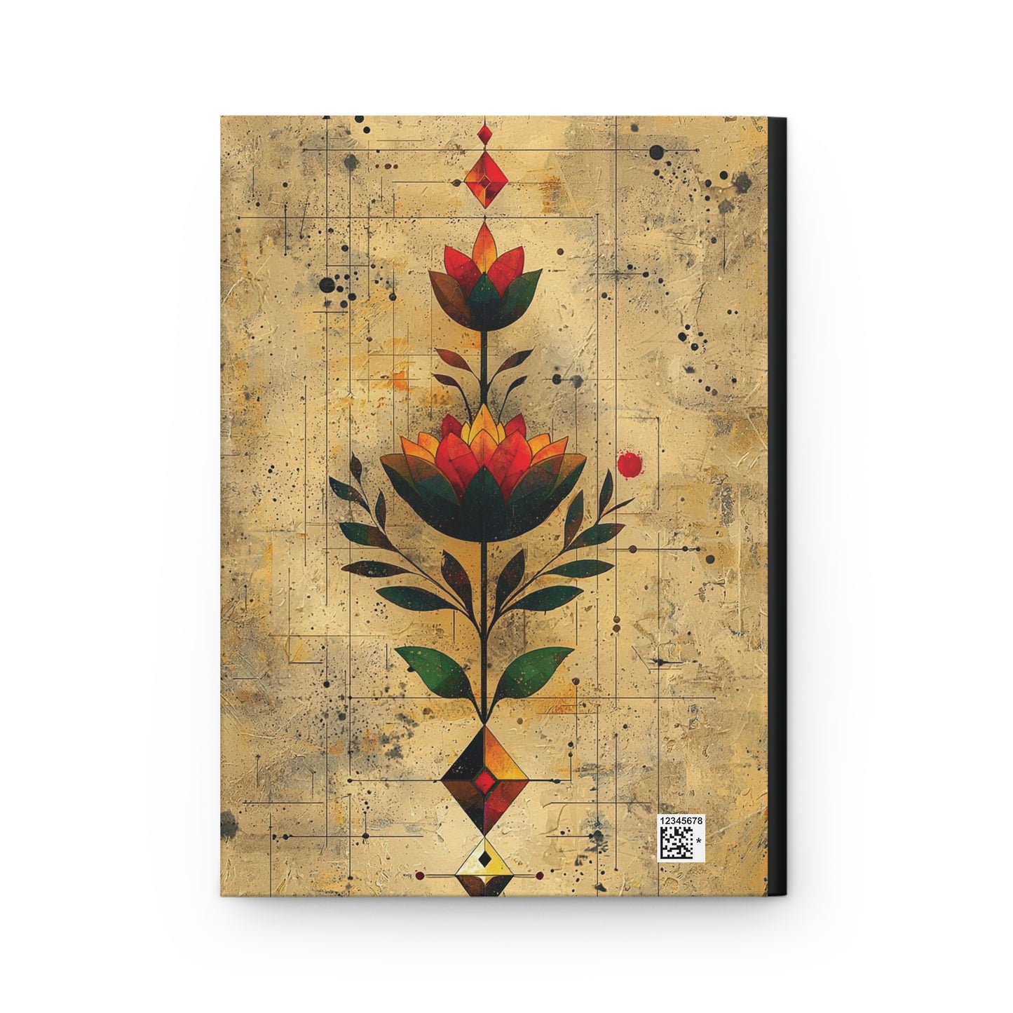 Geometric Flower Hardcover Journal
