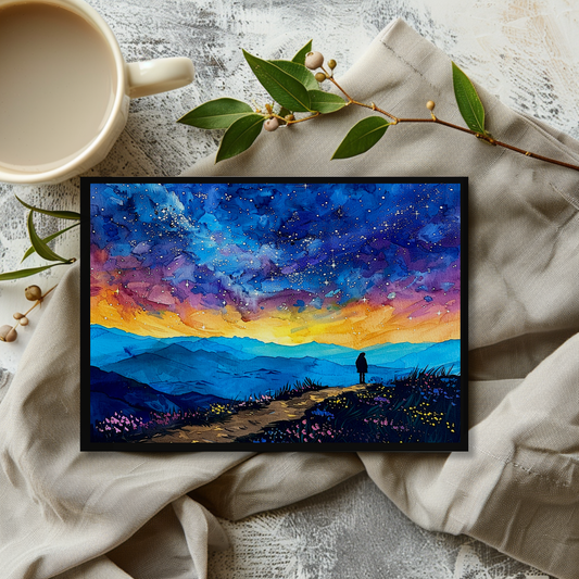 Colorful Night Sky Greeting Card