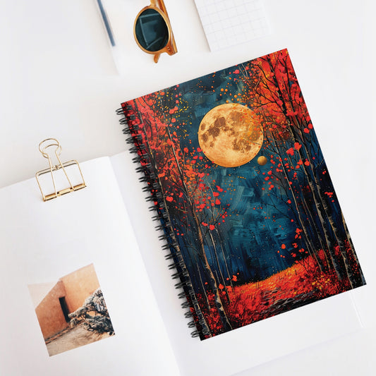 Autumn Full Moon Spiralbound Notebook