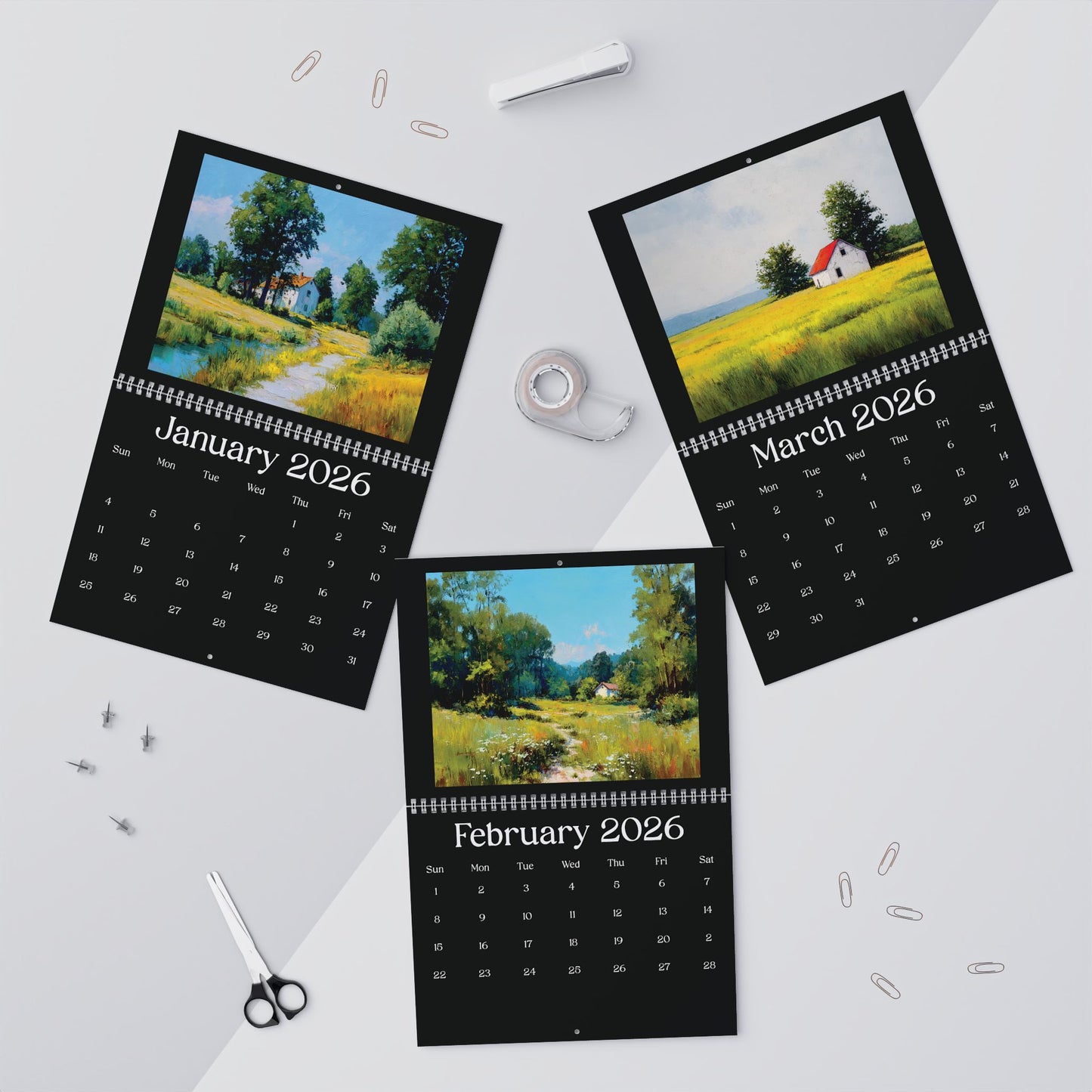 2026 Scenery Wall Calendar