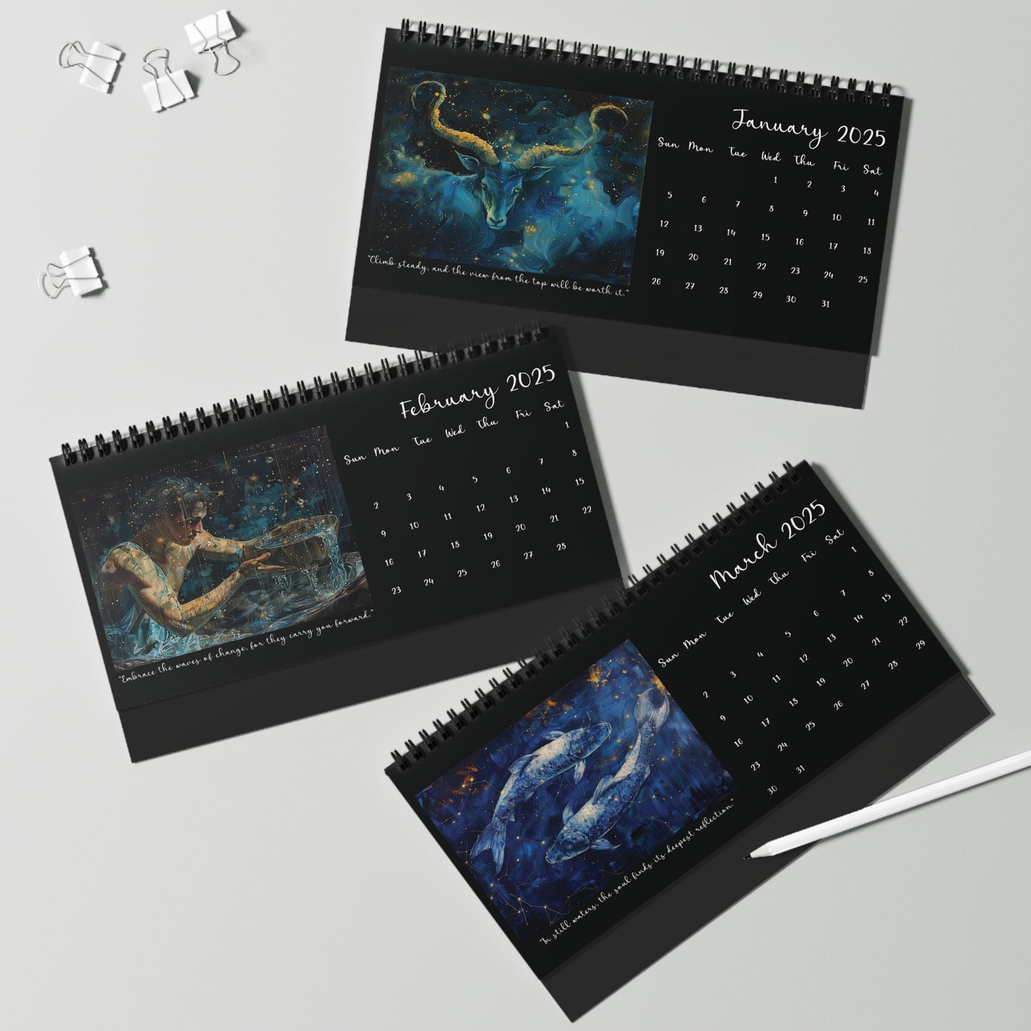 2025 Zodiac Desk Calendar